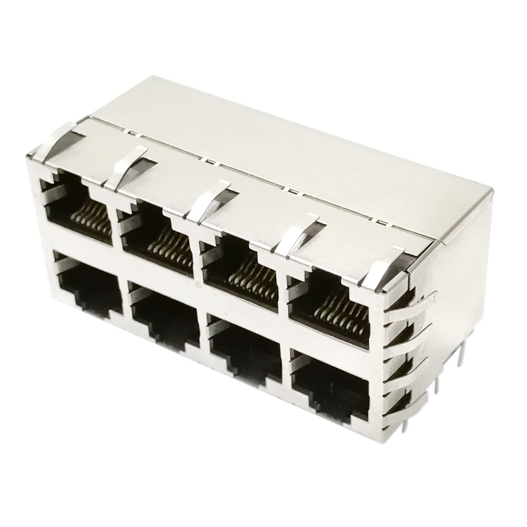 RJ45 2X4口连接器